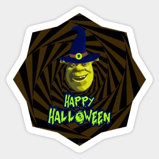 Funny Halloween Shrek Sticker